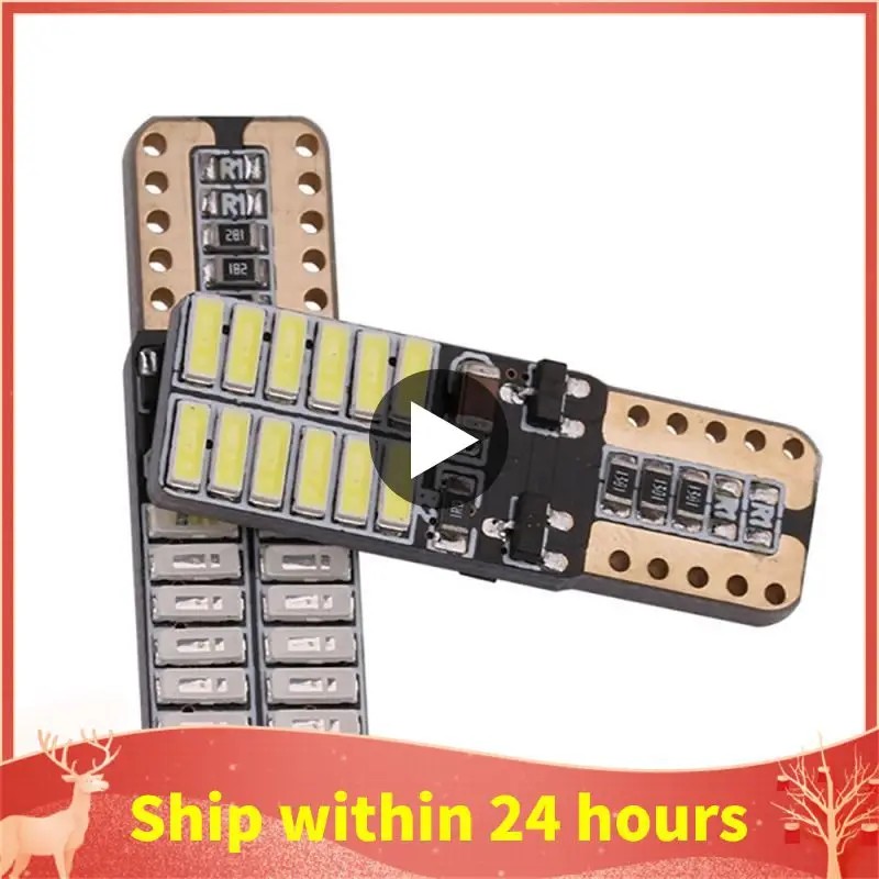 1 Pcs T10 LED ���� W5W Canbus 12V 4014 24SMD ��� �ڵ��� ���׸��� ���� �� ���� ���̵� ���̼��� �÷���Ʈ 5W5 LED ���� ����